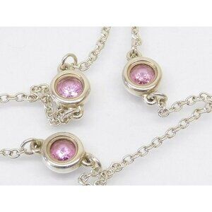 Tiffany pink sapphire bracelet setting Clasp Non original By the Yard silver Co